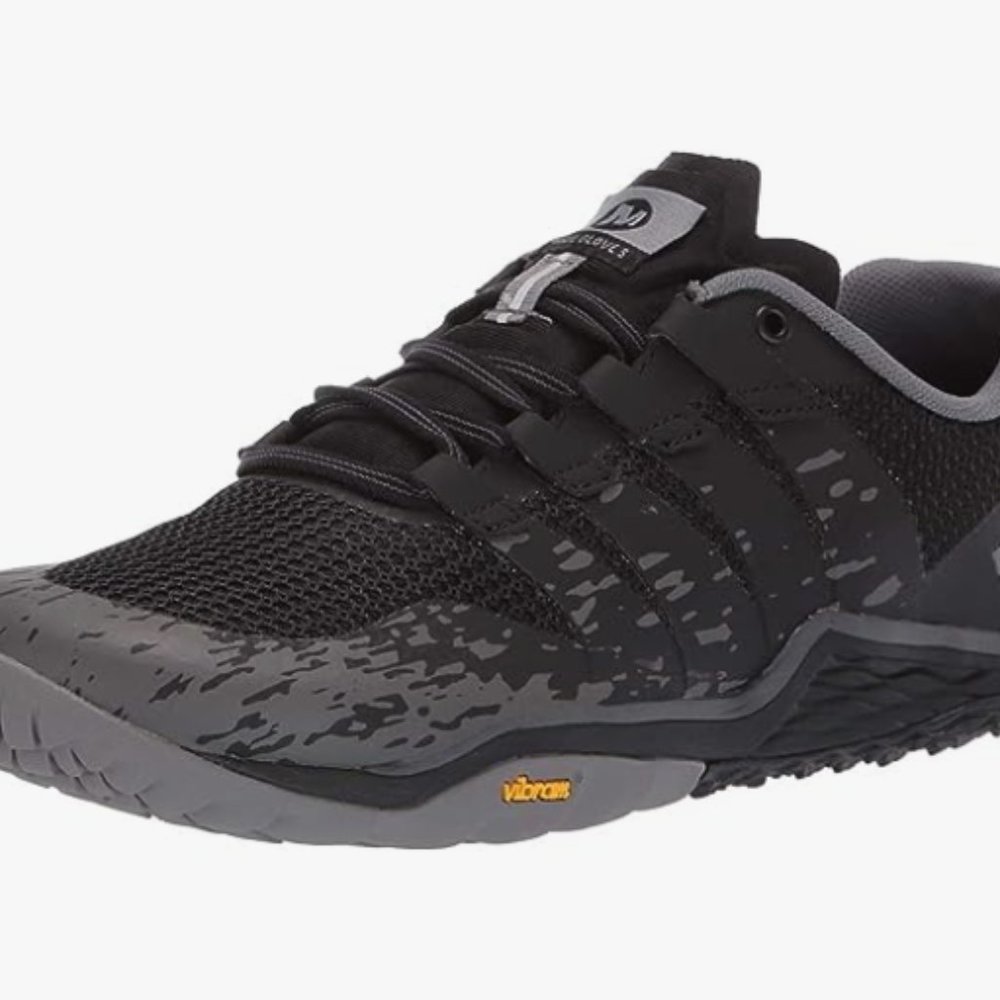 MERRELL Womens Trail Glove 5 Sneaker, Black, 8 US